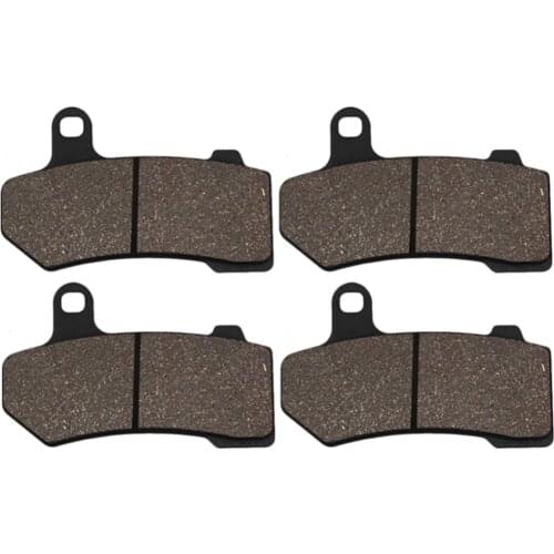 Cyleto Front and Rear Brake Pads for Harley Davidson V-Rod 2006 VRSCX Rod 07-17 VRSCF V Rod Muscle 09-17 FLHR Road King 08-16