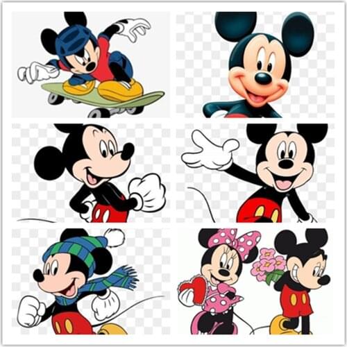 Disney Anime Mickey Mouse 5d Diy Diamond Painting Cross Stitch Kits Diamond Mosaic Embroidery Home Decor Gift