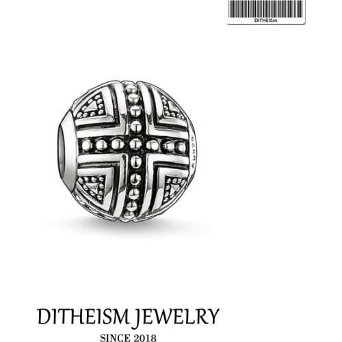 DIY Beads Corss Bead 5mm Hole,2018 New Fashion 925 Sterling Silver Jewelry Punk Gift For Women Men Fit Bracelets Necklace Choker