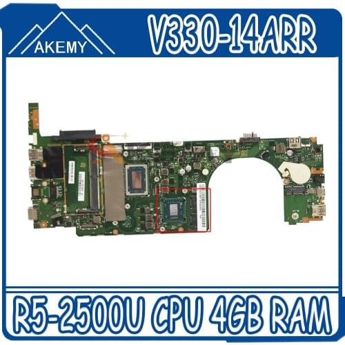 LA-F485P For Lenovo V330-14ARR V330-15ARR Laptop Motherboard 5B20R27353 w/ Ryzen R5-2500U CPU + 4GB RAM + 2GB GPU