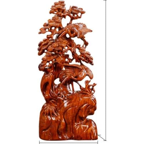 Chrysanthemum pear Yellow decoration Real wood Handicraft home decoration carving Pine crane live real Handmade sculpture