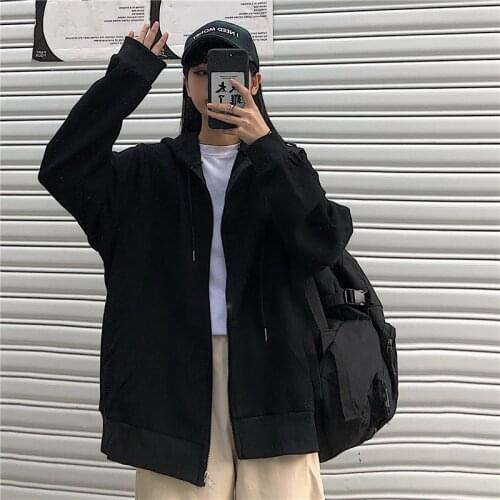 Women fleece hoodie sweatshirts winter japanese oversize ladies pullovers warm pocket hooded jacket clothes para album house top