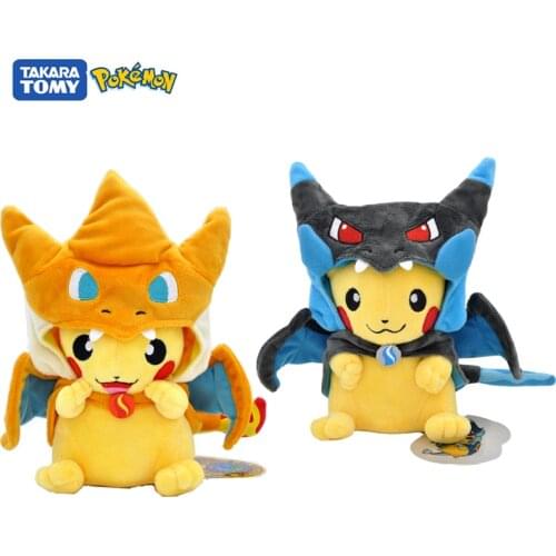 22cm Pokemon Plush Toy Charizard X&Y Cosplay Charizard Cartoon Anime Pikachu Soft Stuffed Animals Figure Anime Toy For Kids Gift