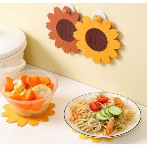 Insulation Mat Sunflower molding coasters for household living room table mat for kitchen bowl mat for tea cup mat