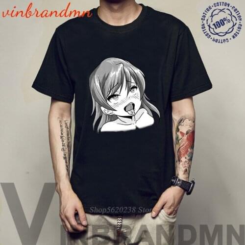 Kawaii Hentai Anime Ahegao T Shirts No Hero Academia Tee Shirt Tshirt Harajuku Waifu Senpai T Shirts Hentai Anime Waifu Tee Tops