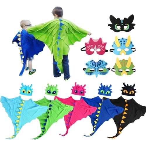 Dinosaur Costume Halloween Costume Dragon Cosplay Cloak Mask Hat Toothless Dino Costume Anime Cosplay