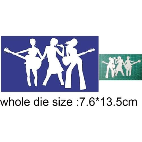 Craft metal cutting dies cut die mold Guitar Girls Band Decoration Scrapbook paper craft knife mould blade punch stencils dies