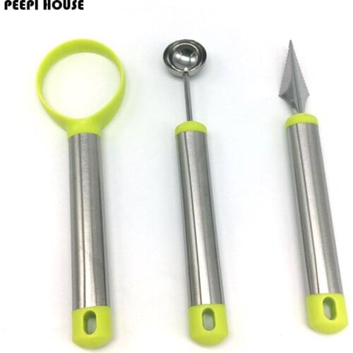 3 Pcs Creative Fruit Tools Digging Spoons Carving Knives Seeding Ice Cream Digger Fruit Tools