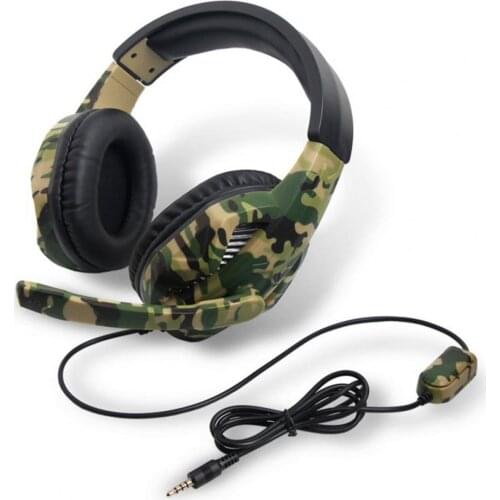 Wired Headphones Camouflage Universal 3.5mm HiFi Stereo Sound Quality Earphone Music Sports Gaming Headset For Xiaomi For Huawei
