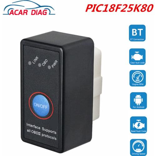 New ELM327 V1.5 OBD2 Code Reader Bluetooth-Compatible Power Switch On/Off OBDII Car ELM 327 Diagnostic Tool Scanner