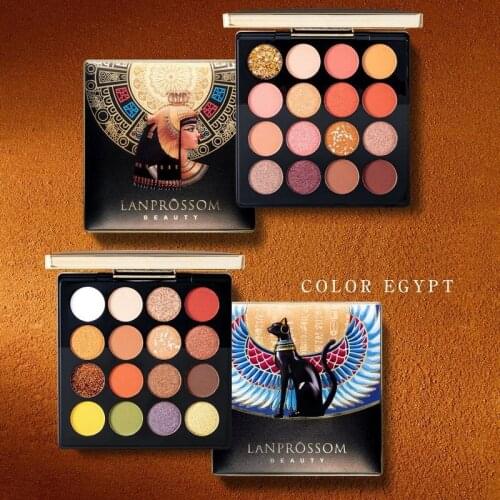 16 Colors Cleopatra Eyeshadow Palette Pearly Matte Non-Flying Powder Makeup Eyeshadow