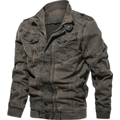 Pilot Vintage Jeans Bomber Jacket Men Spring Air Force Military Tactical Jackets Casual Denim Motorcycle Coats Plus Size 6XL