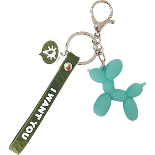 Dropshipping Cute PVC Creative Balloon Dog Pendant Trend All Match Personality Trend Doll Car Stereo Dog Puppy Anime Keychain