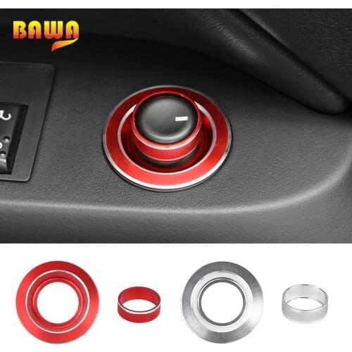 BAWA Rear View Mirror Adjustment Decoration Trim stickers for Dodge Challenger 2009-2014 Car Interior Mouldings Parts