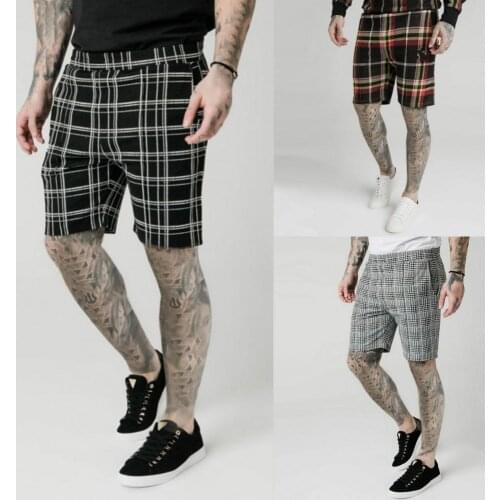 Summer Men Casual Short Pants Fashion Workout Shorts Good Shape Colorful Soft Plaid Men Loose Short Pants for Boy Male Clothes