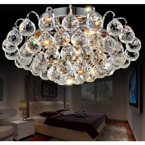Contemporary Ceiling Lamp Crystal Living Room Foyer Home Lights Lustre Fixtures Ceiling Lights surface mounted WF1119