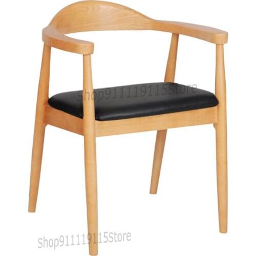 Presidents Chair Kennedy Hiroshima Chair Nordic Solid Wood Dining Chair Armchair Tea Room Negotiation Office Meeting Chair