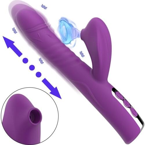 Telescopic Dildo Vibrator Clitoris Sucking Vibrator G-Spot Stimulator Anus Vaginal Massager Sex Toys For Women Female Sex Shop