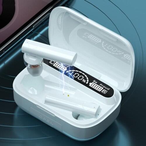 TWS Wireless Sports Bluetooth Earphone Double Moving Coil 9D Stereo Noise Reduction In-ear Headphones IPX7 Waterproof Headsets