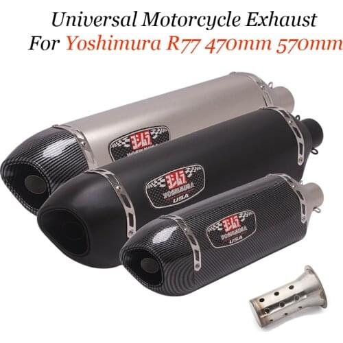 For honda pcx 125 150 c650gt tmx530 cb500 470mm 570mm universal motorcycle yoshimura r77 modified exhaust pipe db killer muffle