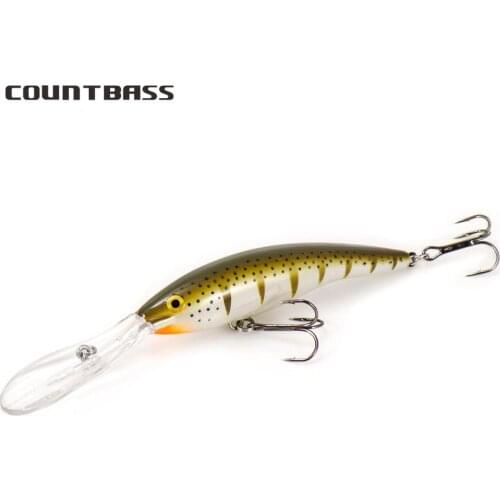 Countbass 110mm 22g Deep Tail Wobbler La Peche Au Leurre Floating Diving Depth 9M Crankbait Chatterbait Fishing Lures