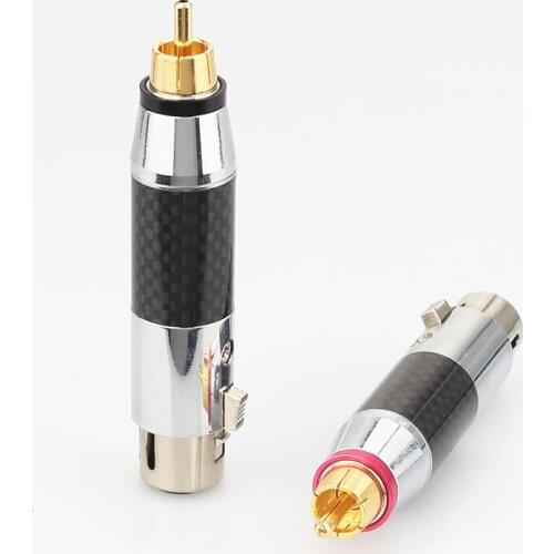 High Quality 2XAudiocrast XLR 3 Pin Female to RCA male Audio Jack Adapter Plug Connector RCA Phono Male Plug Audio Interconnects