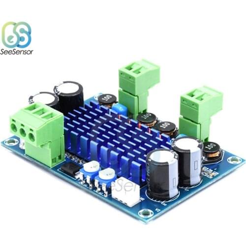 XH-M572 TPA3116D2 2*120W High Power Digital HIFI Amplifier Board Chassis Dedicated Plug-in Input 5V 24V 28V Output