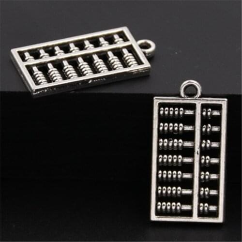 10pcs Silver Color Double Sided Abacus Charms Pendant Jewelry Findings For DIY A872