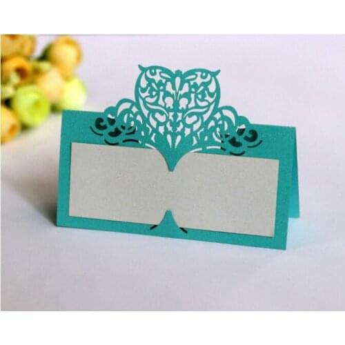 100PCS/LOT Hand Written Table Number Card Laser Cut Place Card Wedding Birthday Party Guests Name Card