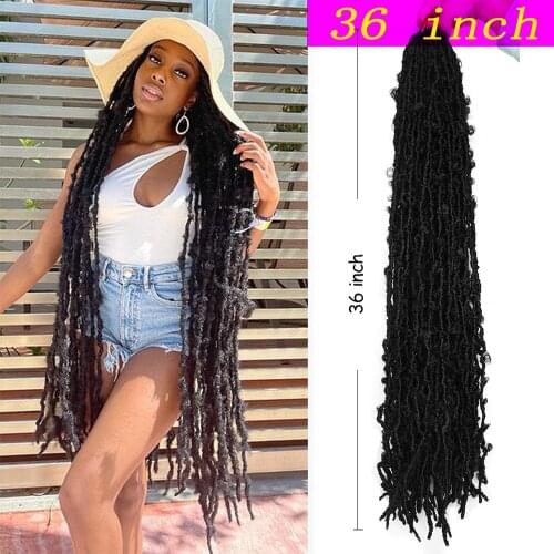 New Arrival Butterfly Locs Crochet Hair 36inch Long Soft Distressed Butterfly Locs Hair Pre Looped Crochet Braids For Women
