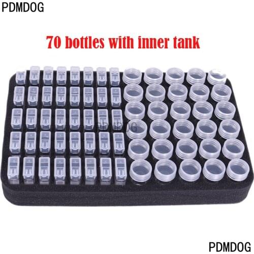 60/70 slot foam with bottle Diamond Painting Cross Stitch Accessories Tool Container Storage 5D Embroidery Mosaic Gift For case