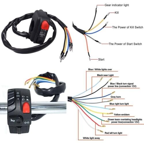 7/8" ATV Bike Horn Turn Signals On/Off Light Switch LH For Motorcycle