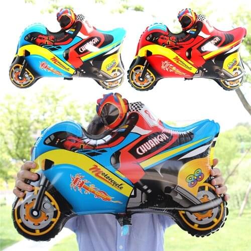 Motorcycle Balloon Motocross Birthday Party Supplies Vehicle Moto Racing Motorbike Party Cartoon Car Indoor Outdoor Decorations