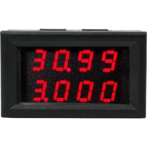 Car Red LED DC 0-33V/3A Amp tester Volt panel Meter Gauge Dual Display Ammeter current Voltmeter digital Voltage Monitor 20%Off