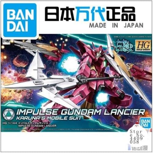 Bandai 55337 HGBD 018 1/144 Impulse Gundam Lancier Red Gundam Build Divers Action Figure model toys kids