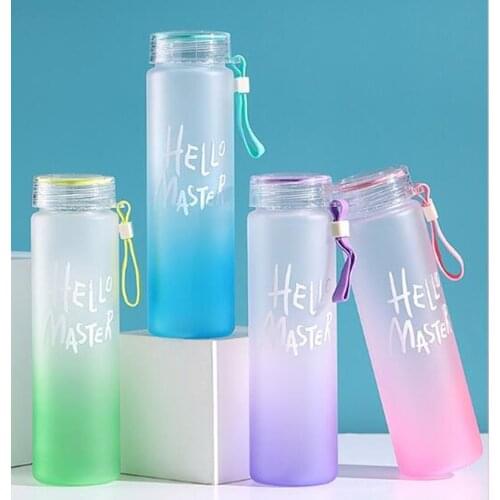 500ML Style Water Bottle Printed Portable Outdoor Sports Safety AS Plastic Tea Cup Students Children Birth Gift Use Customized