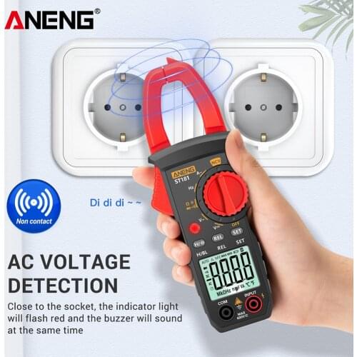 ANENG ST181 Digital Clamp Multimeter 4000 Counts Transistor Resistance Tester DC/AC Current Meter Ammeter Voltmeter Dropshipping