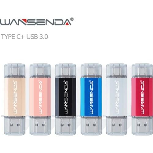 Wansenda OTG USB 3.0 & Type-C USB Flash Drive 16GB 32GB 64GB 128GB 256GB 512GB Pendrive Dual Pen Drive for Type-C Android System