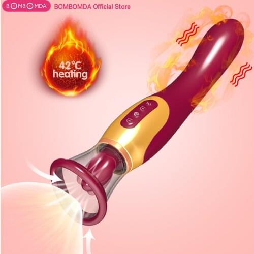 Sex Toys Pussy Heating Licking Toy Clit Sucking Vibrator Tongue Vibrating Nipple Sucking Blowjob Stimulator Sex Toys For Women