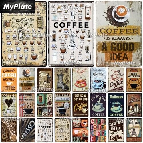 COFFEE Metal Sign Retro Sign Tin Sign Indoor Party Sign Pub Bar Club Plate Bar Sign Pub Club Coffee Shop Plate Home Decor