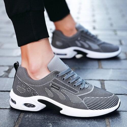 Summer Mens Sneakers Knit Casual Shoes for Men Lace-up Mans Walking Footwear Air Cushion Famous Male Shoes Zapatillas Hombre