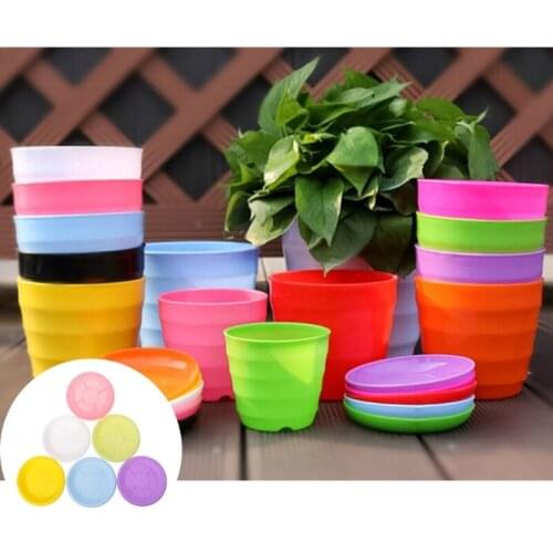 Round Heavy Duty Plastic Flower Plant Pot Saucer Base Water Tray Garden 4 Size Y9UA