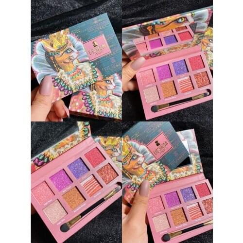 Shimmer Matte Glitter Eyeshadow Palette 8 Color Diamond Metallic Eye Shadow Pallete Pigmented Shiny Makeup Palette Cosmetic