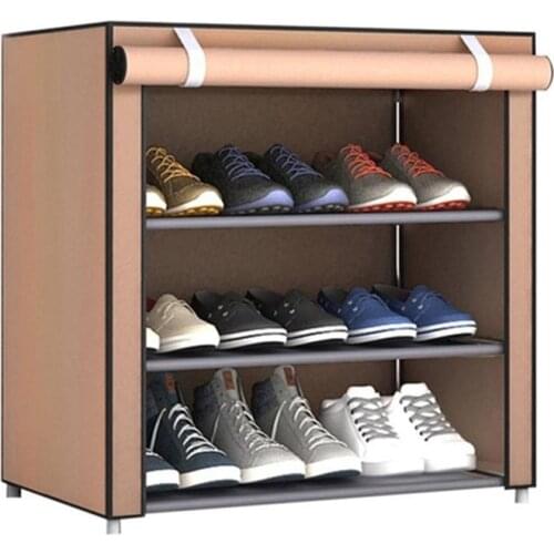 Multilayer Shoe Rack Detachable Dustproof Nonwoven Fabric Shoe Cabinet Home Standing Space-saving Stand Holder Shoes Organizer