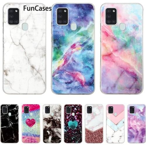 Marble Soft TPU Cases For capinha Samsung A20S Cell Covers sFor Samsung Galaxy capa A10 A20E A21S A10E A11 A01 A21 A10S A20 Casa