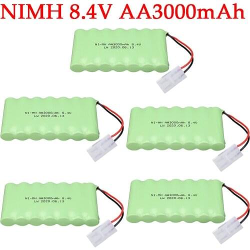 8.4v 3000mah NiMH Battery For Rc toys Car Tanks Trains Robot Boat Gun upgrade battery Ni-MH AA 2400mah 8.4v Rechargeable Battery