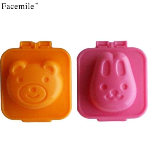 2017 New 2PCS/Set Cute Rabbit Bear Rice Lunch Boiled Egg Sushi Rice Biscuit Mold Kitchen Kit Cooking Tool Baking DIY Tool
