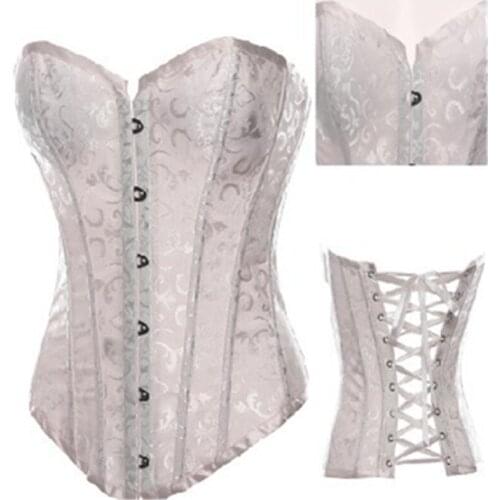 New Boned Corset Hot Sale Sexy Lingerie Top Pattern Corsets Lace up back Bustier With Matching Thong