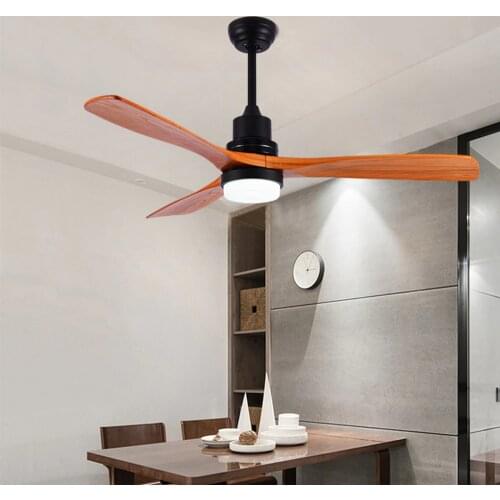 Ceiling Fan lamp Fans With Lights Remote Control Wood Industrial Vintage Decor AC 220v Modern Nordic 3 Wooden Blade Dropshipping