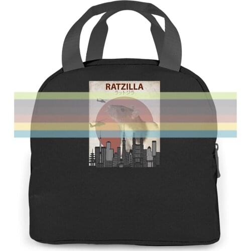 Ratzilla Rat | Cute Japanese Mouse Lovers Brand Print women men Portable insulated lunch bag adult